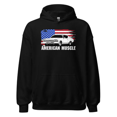 1969 Chevelle Car Hoodie Sweatshirt in black